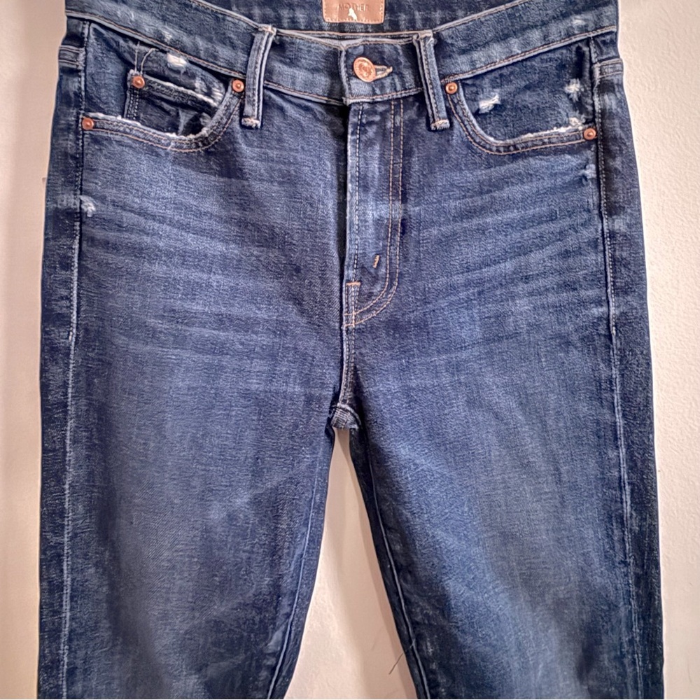 NWT Mother Women’s The Rascal Skimp Yee Haw Straight Leg Denim Jeans Size 28 - Picture 7 of 15